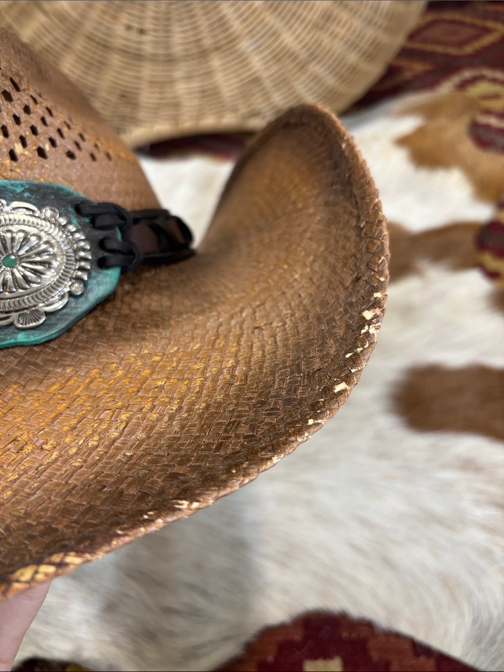 Stampede straw, cowboy hat, size small - Picture 6 of 6